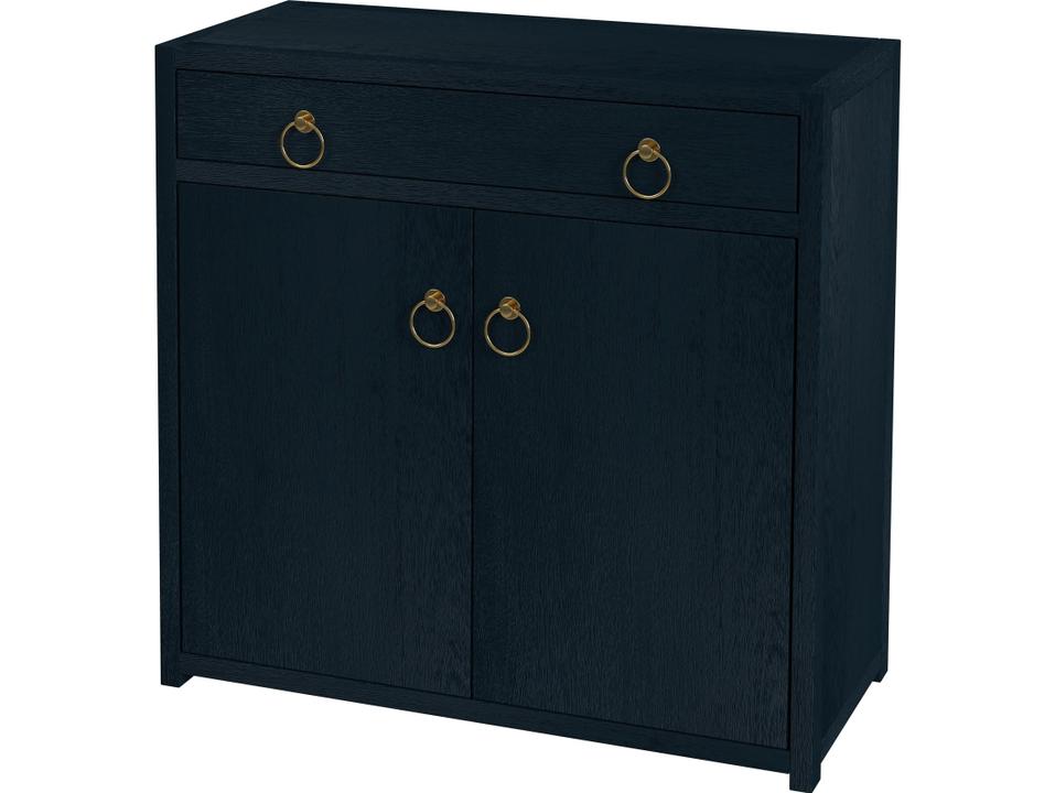 Lark Accent Storage Cabinet with 1 Drawer and 2 Doors in Navy Blue