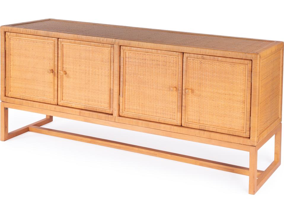 Captiva Rattan 4-Door Sideboard in Natural