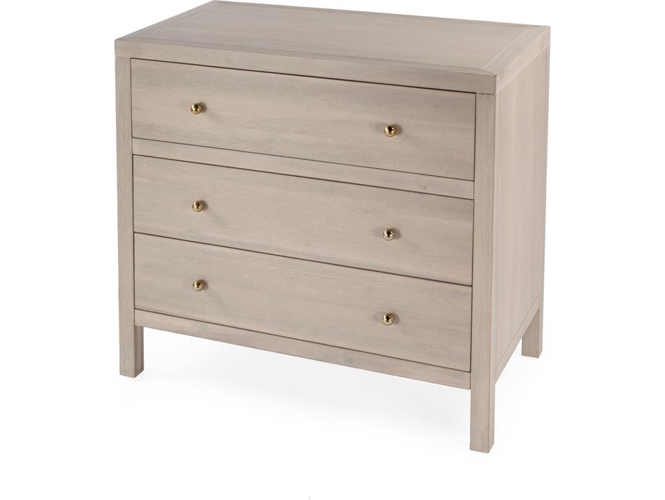 Nora 3-Drawer Wood Dresser in Antique Taupe