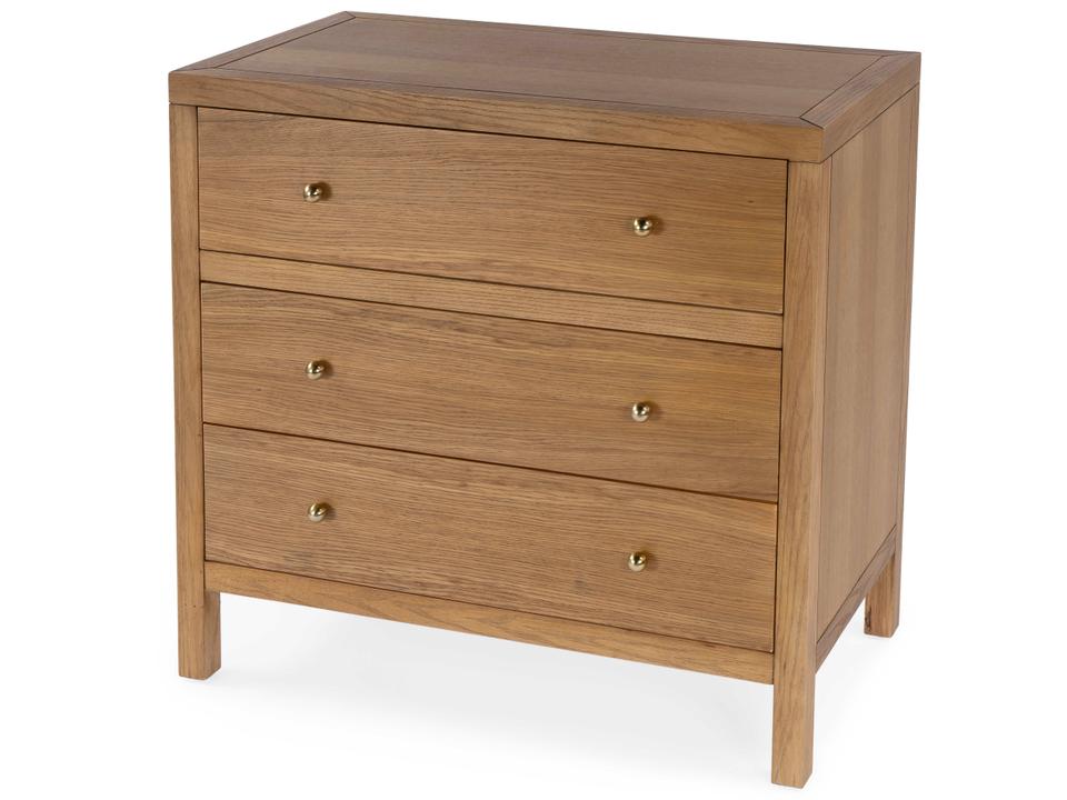 Specialty Nora 3-Drawer Wood Dresser in Light Natural