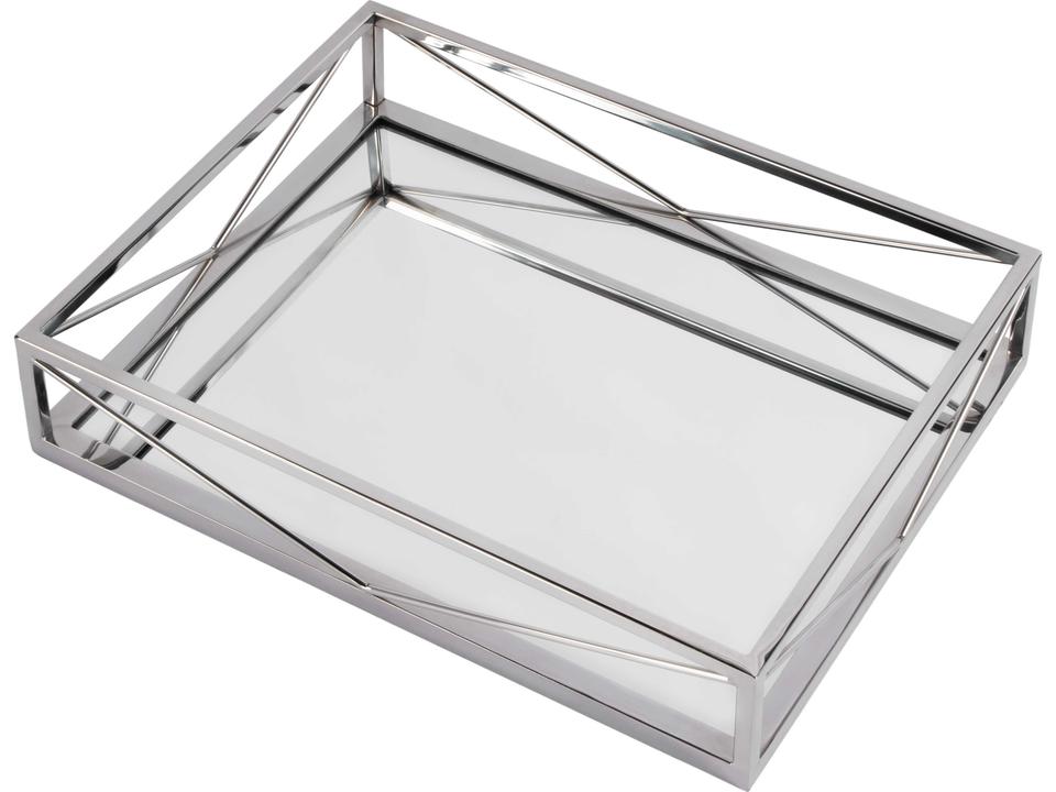 Specialty Company Cosgrove Stainless Steel Serving Tray with Glass Top