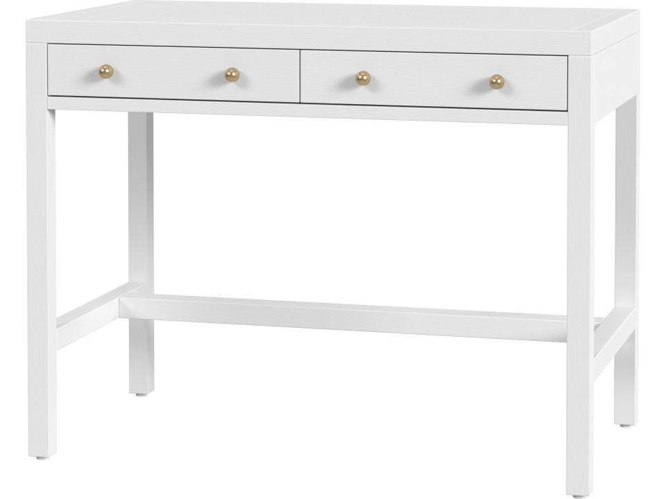 Nora Writing Desk 40 Inch Two-Drawer Modern White