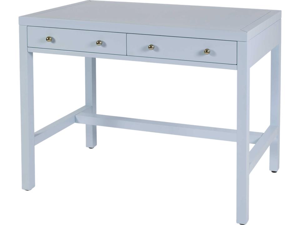 Nora Light Blue Acacia Wood Writing Desk