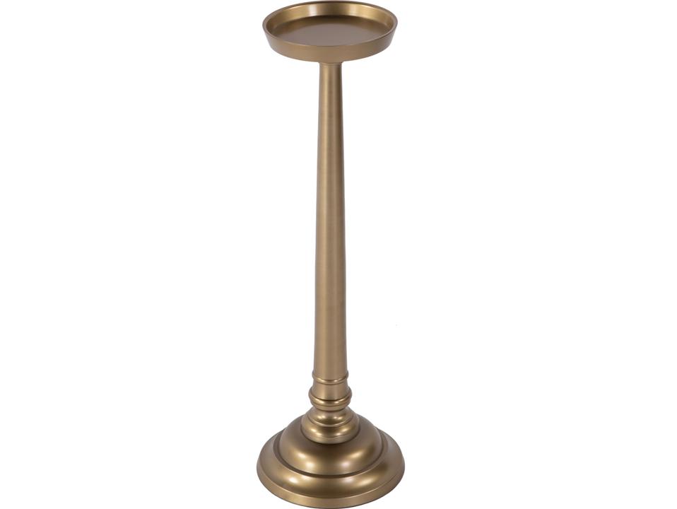 Tilly Round 7-Inch End Table Aluminum Antique Gold