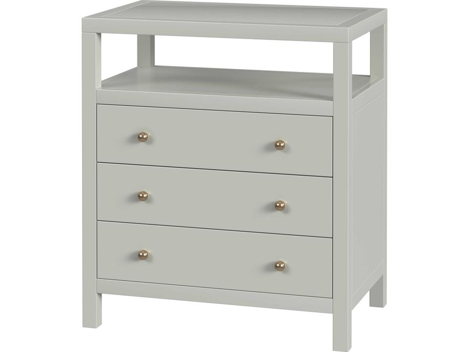 Nora 3-Drawers Acacia Wood Nightstand