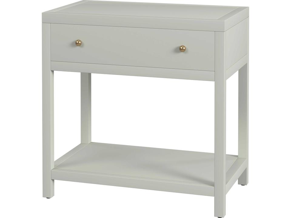Nora 1-Drawer Acacia Wood Nightstand