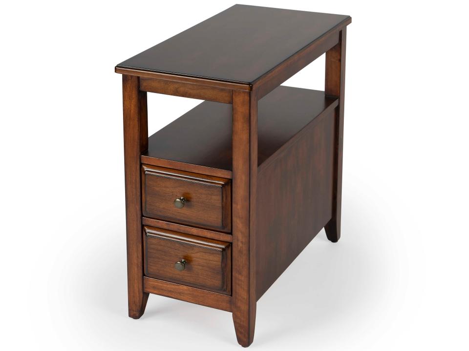 Specialty Company Marcus End Table with Storage in Medium Brown