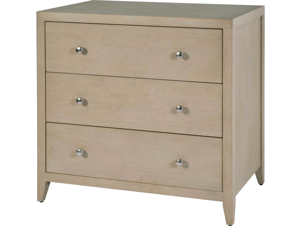 Specialty Dana 3-Drawer Mid-Century Modern Wood Chest in Taupe