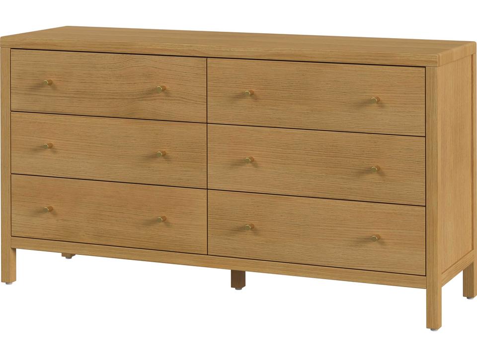 Specialty Company Mendel 6-Drawer Mid-Century Modern Wood Dresser