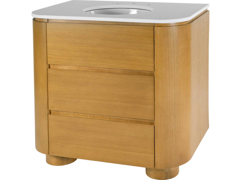 Genoa 36-Inch Single Sink Bathroom Vanity in Light Brown