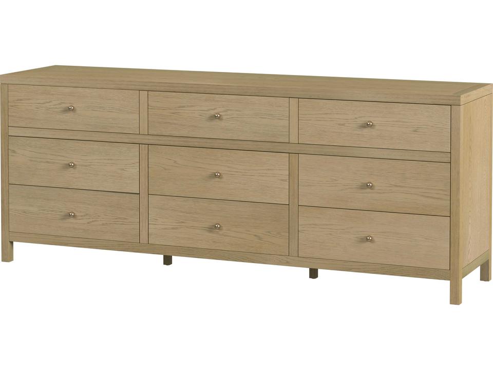 Specialty Company Nora 9-Drawer Dresser in Light Brown