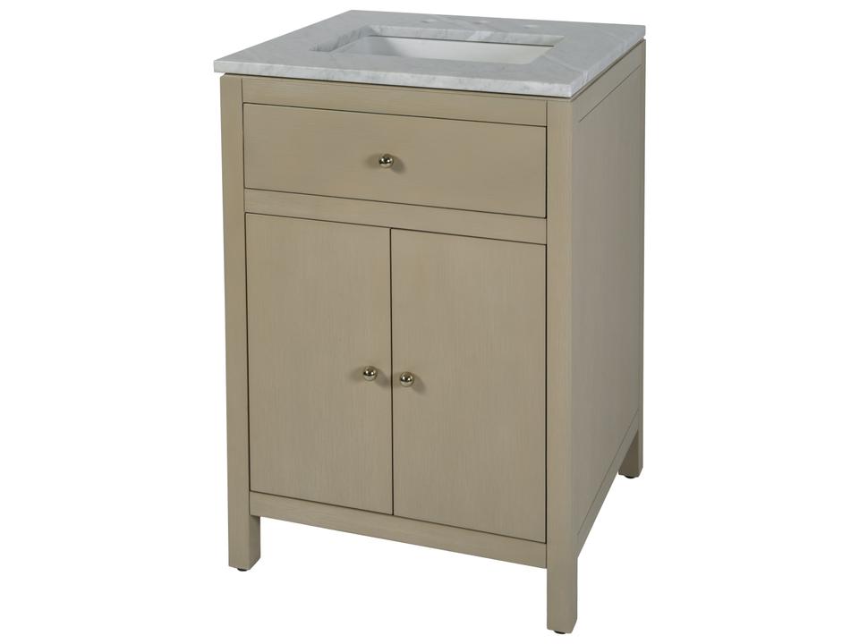 Nora 24 in. W Marble Top Bathroom Vanity Taupe