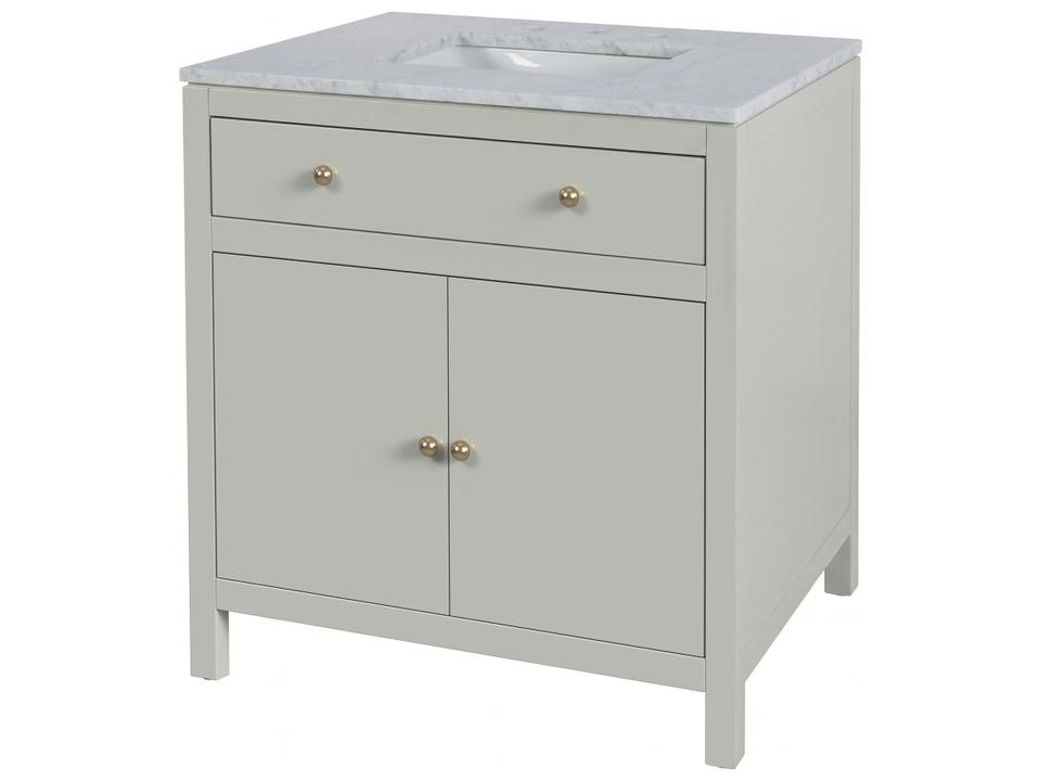 Nora 32 in. W Marble Top Bathroom Vanity Sage Green
