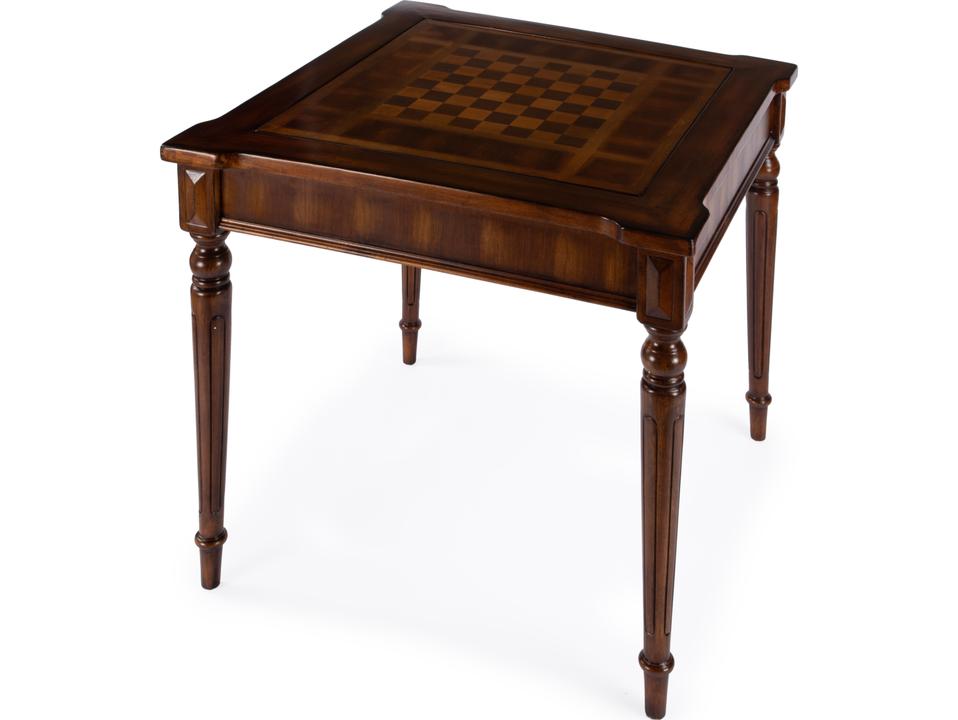 Vincent Square Multi-Game Card Table in Antique Cherry Finish