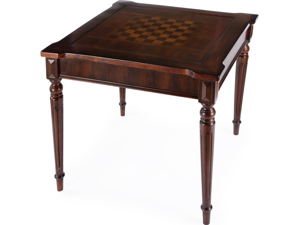 Vincent Square Wood Multi-Game Card Table in Cherry Finish
