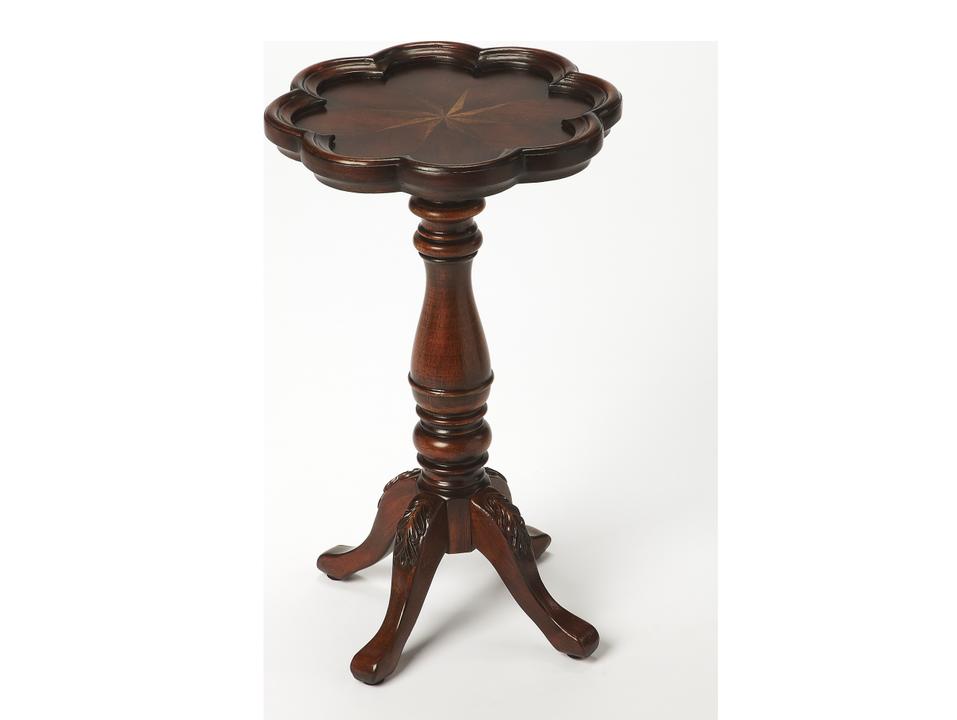 Specialty Company Whitman Round Side Table in Dark Brown Cherry