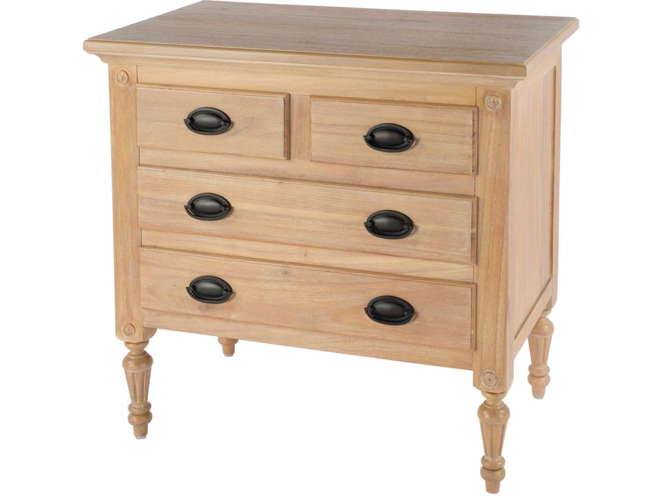 Easterbrook 4-Drawer Accent Chest in Natural Distressed Wood