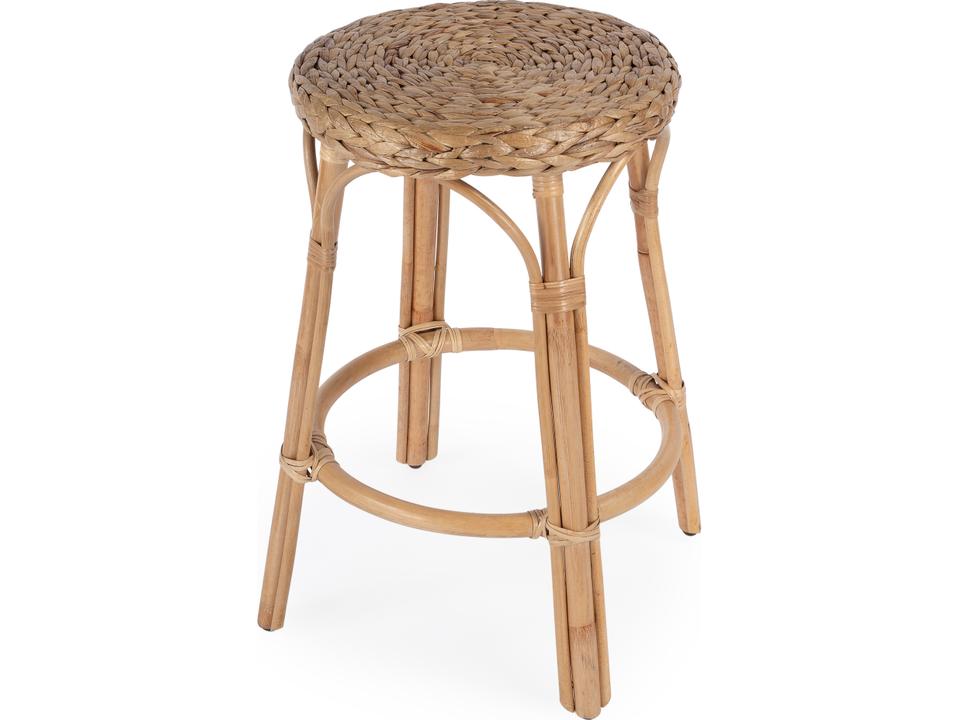 Tobias Water Hyacinth Counter Stool in Natural