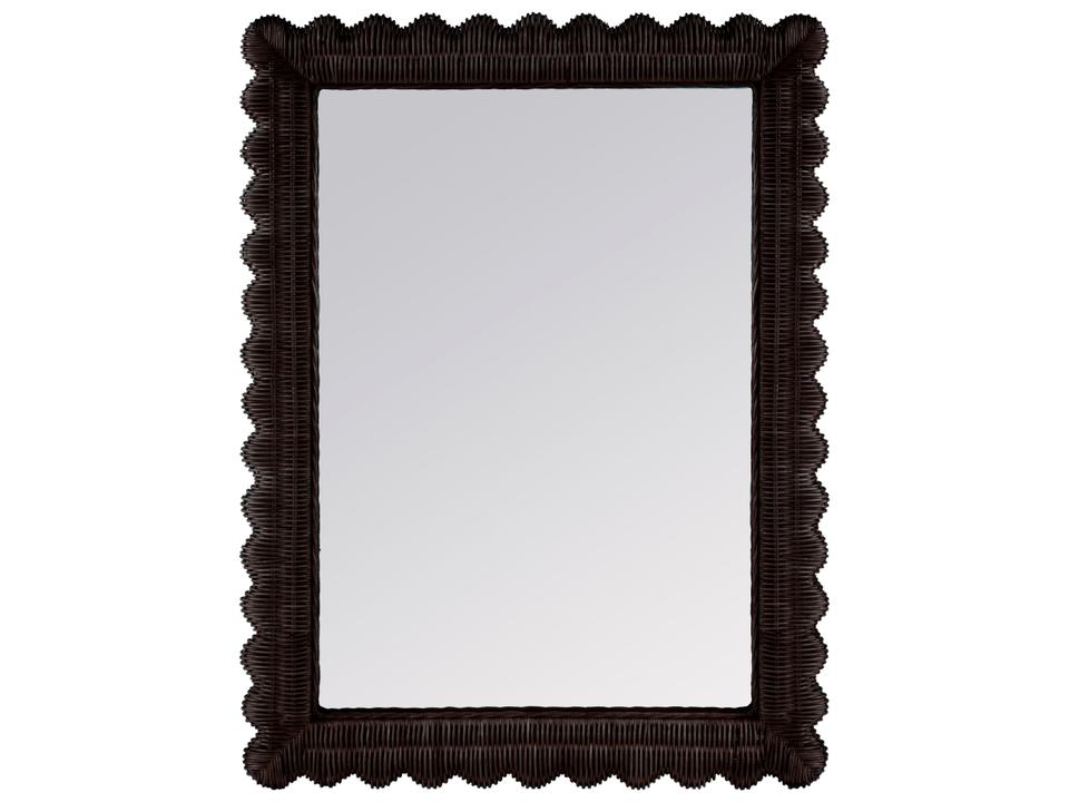 Flora 30" Rattan Wall Mirror Brown