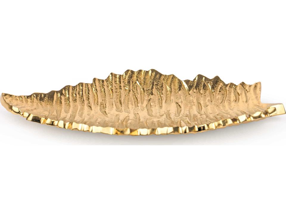 Arela Brass Finish Hand-Cast Metal Catch All