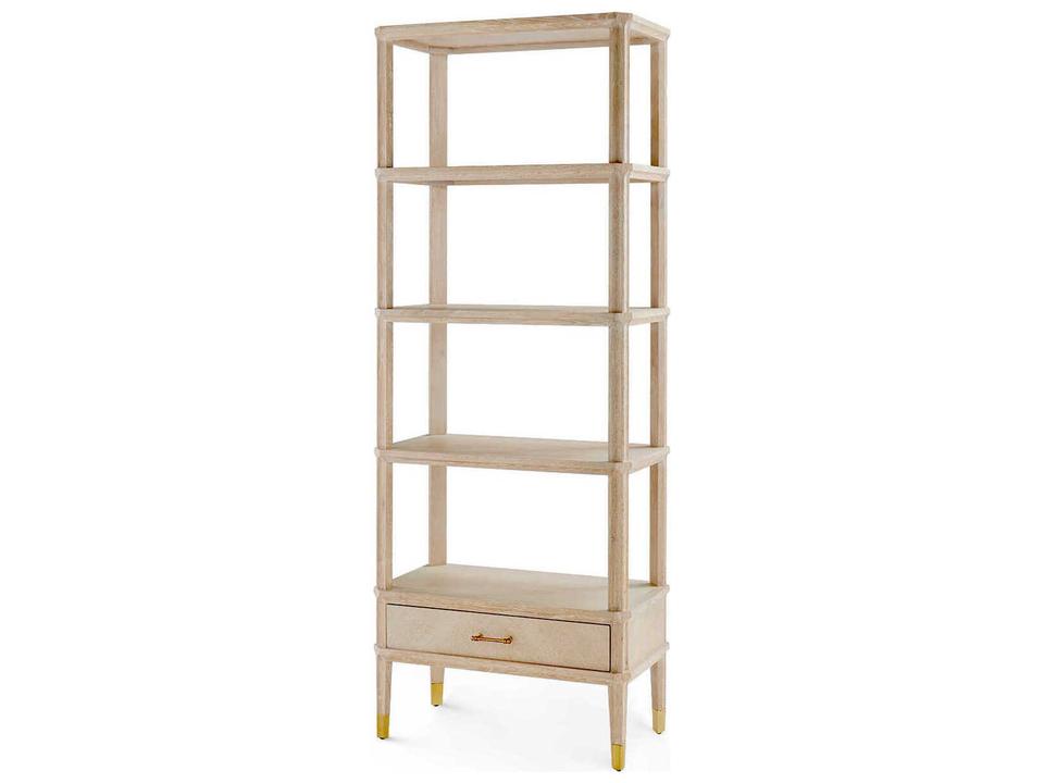 Bertram Bleached Cerused Oak Etagere