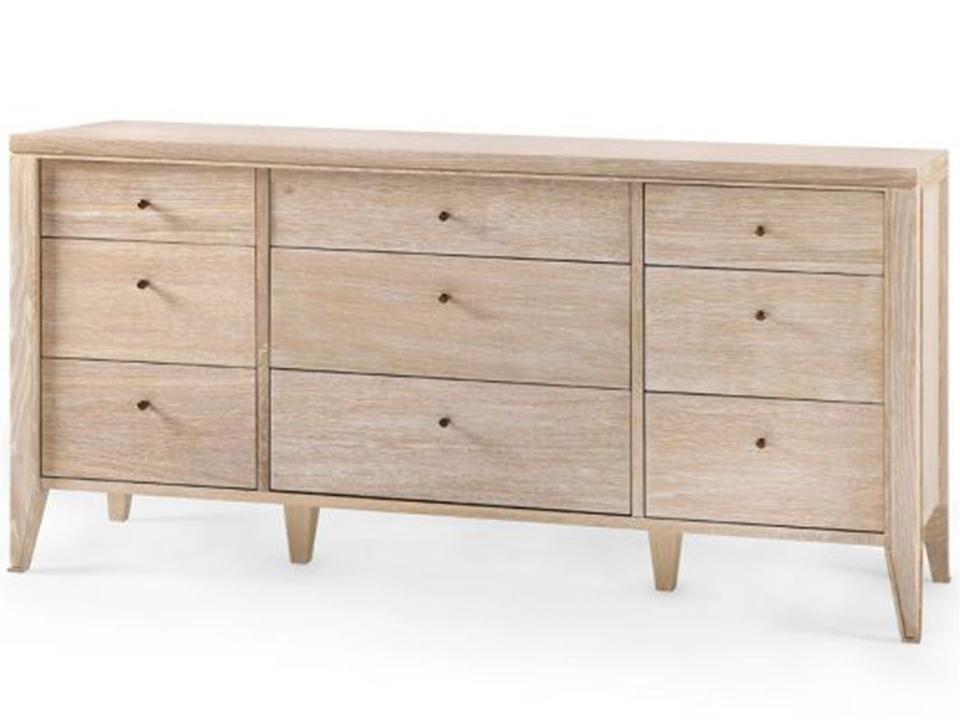 Paola 9-Drawers Oak Wood Dresser