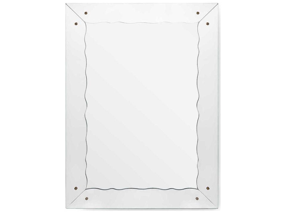 Willow Wall Mirror with Brushed Bronze Studs