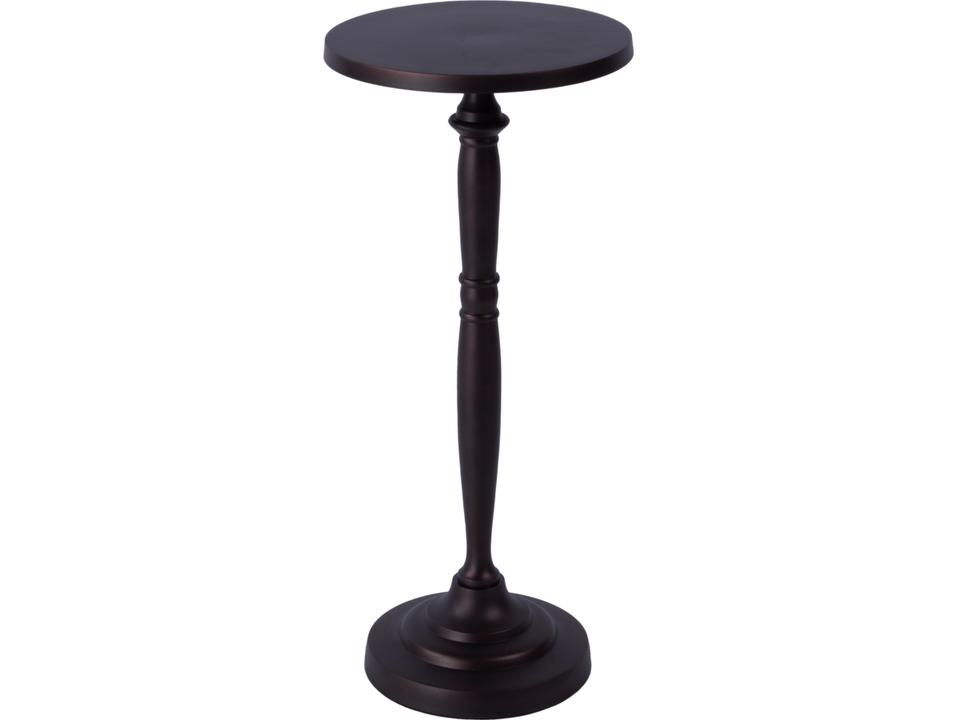 Landon Aluminum Round End Table in Bronze