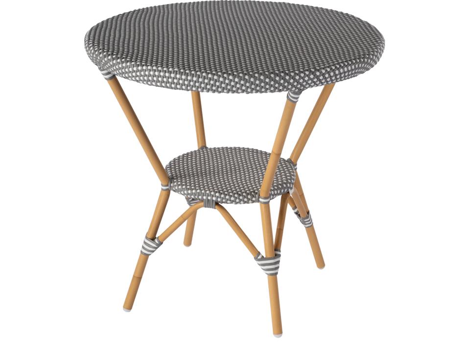 Tobias Round 30-Inch Outdoor Bistro Table Gray and White