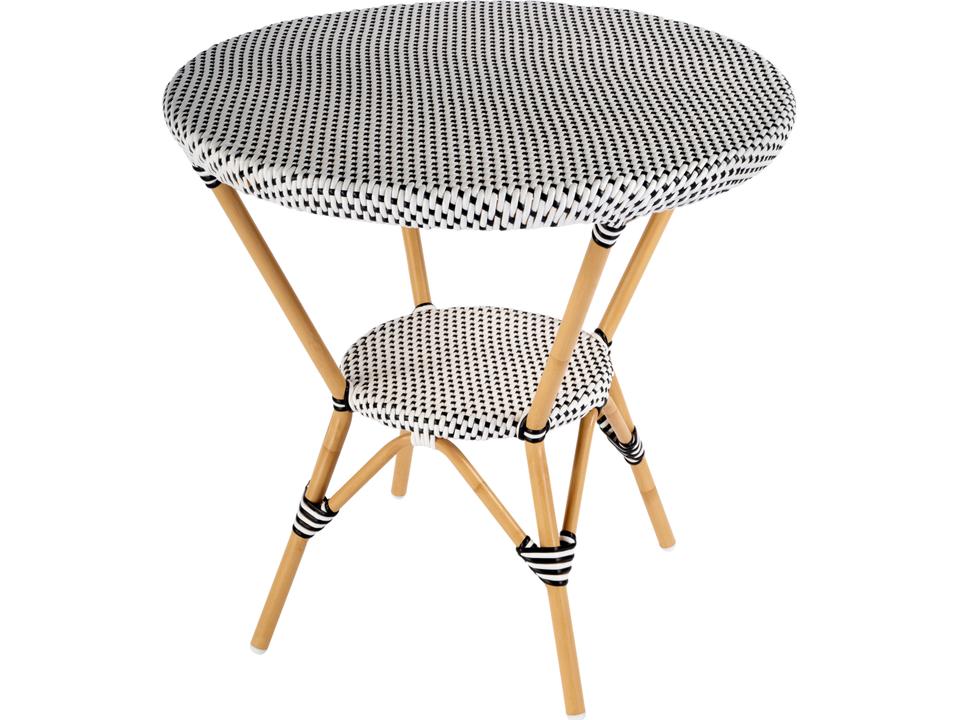 Butler Specialty Company Tobias 30-Inch Round Outdoor Bistro Table in Black and White