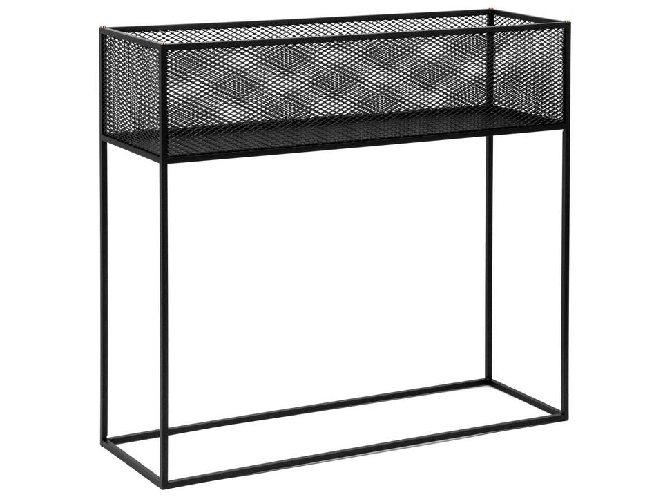 Meshed Planter Matte Black Steel Indoor