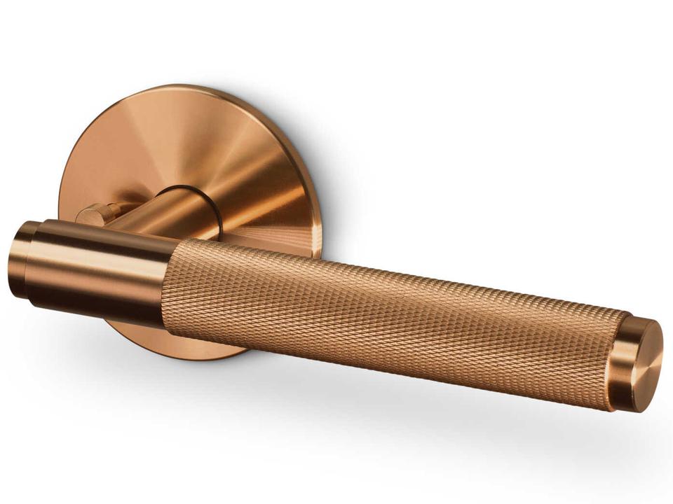 Warm Sunset Cross Privacy Door Handle Set