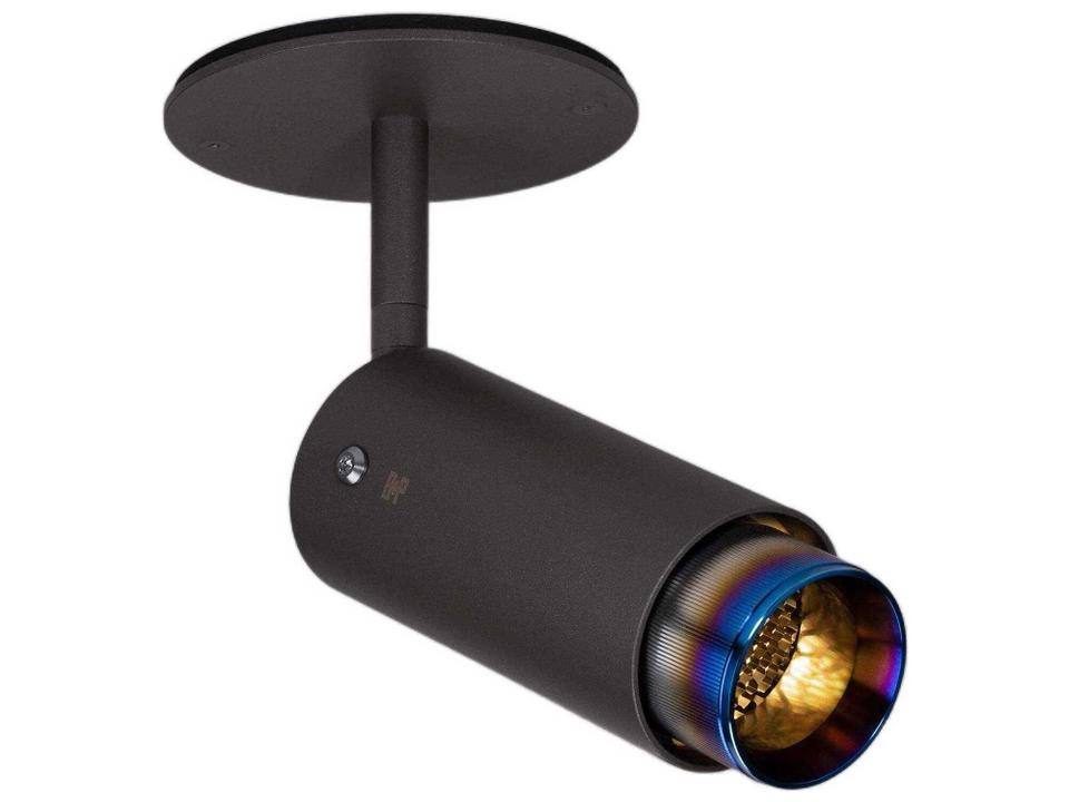 Exhaust Adjustable LED Spotlight in Graphite and Burnt Steel