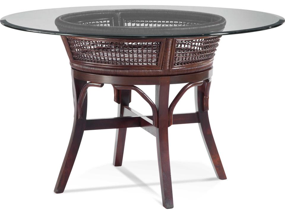 Boone 60-Inch Round Glass Top Dining Table