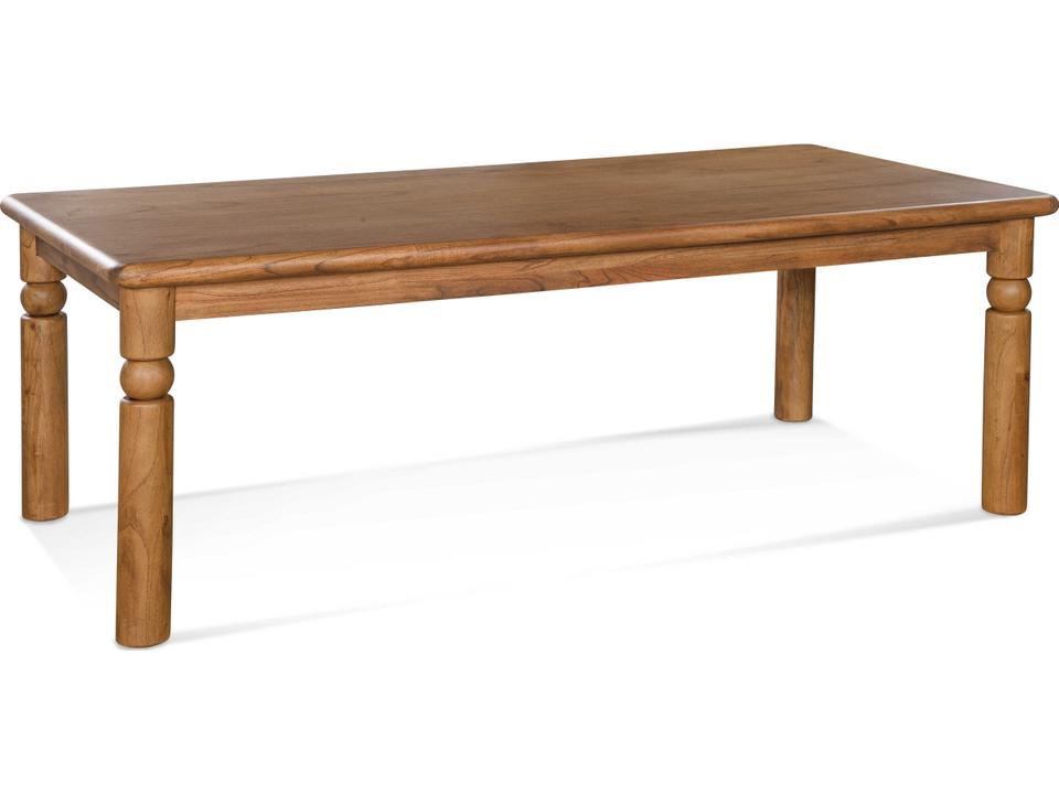 Dulce 85-Inch Rectangle Dining Table Wood and Rattan