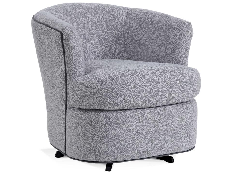 Ashby Swivel Tub Accent Chair with Fabric Upholstery