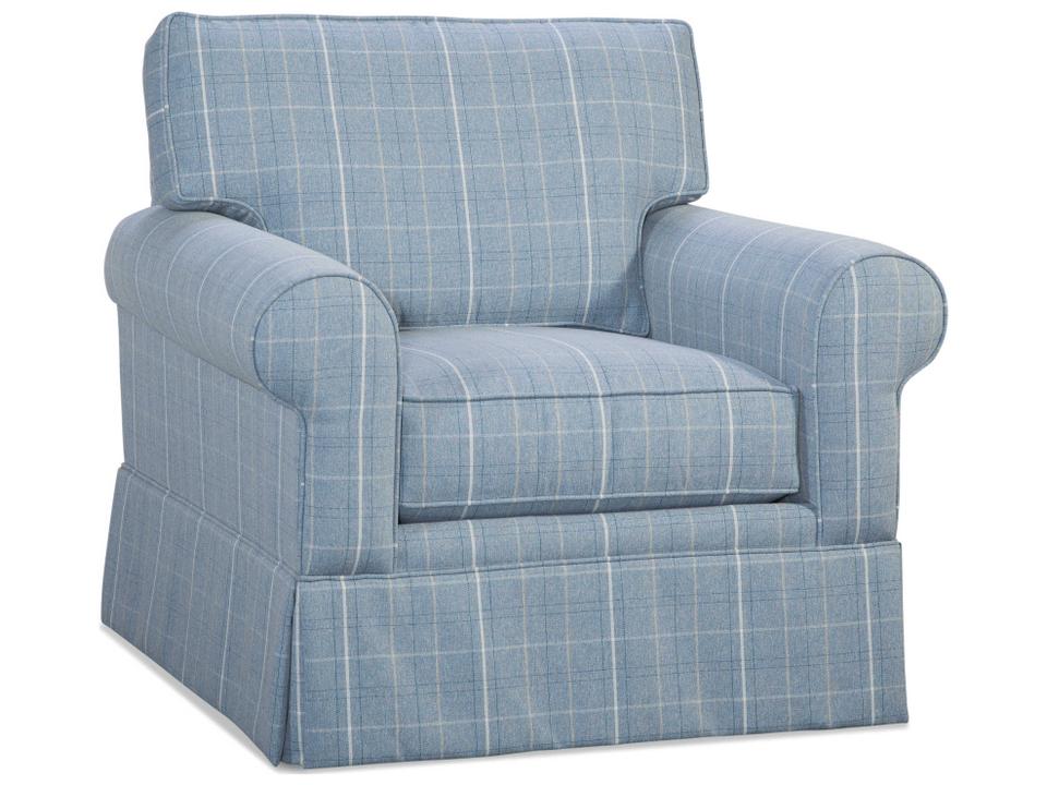 Benton Swivel Accent Chair with Rolled Arms