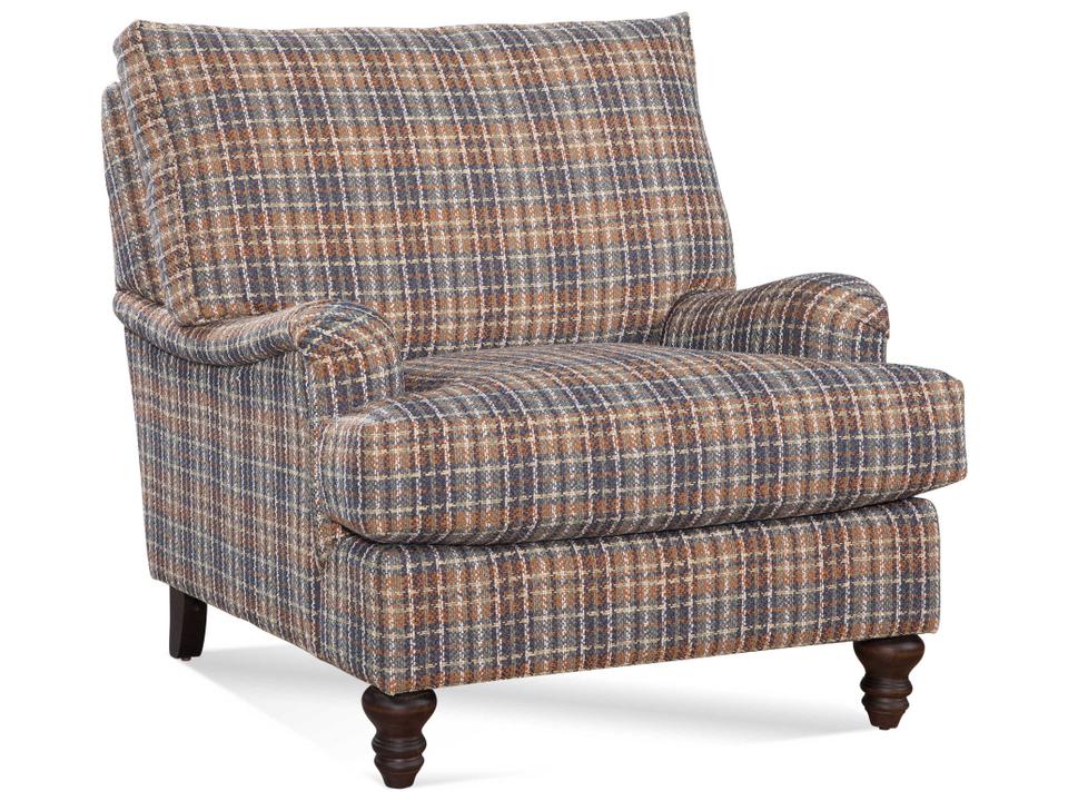 Luna Upholstered Accent Chair with Turned Legs