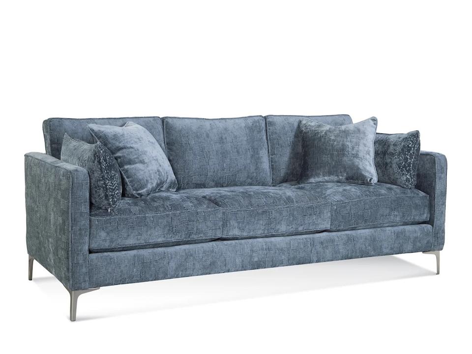 Lenox 3-Seat Upholstered Sofa with Metal Legs