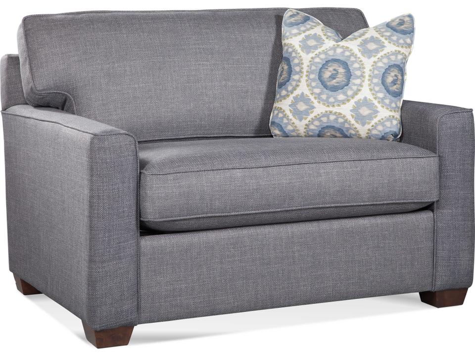 Easton Twin Sleeper Chair with Hardwood Frame and Customizable Fabric