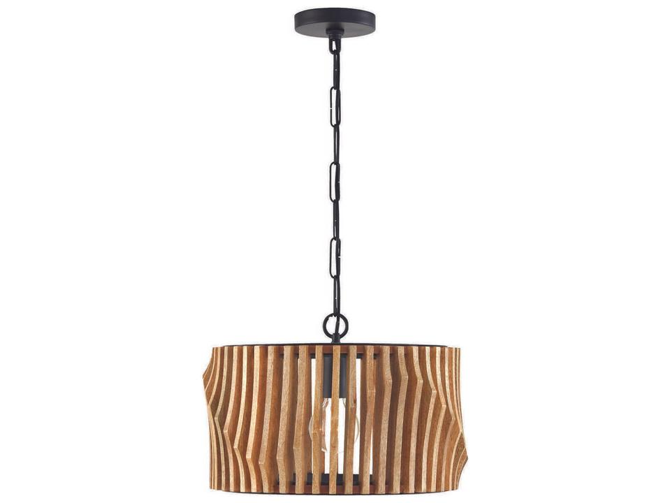 Archer 1-Light Dual Mount Semi-Flush Mount in Light Wood and Matte Black