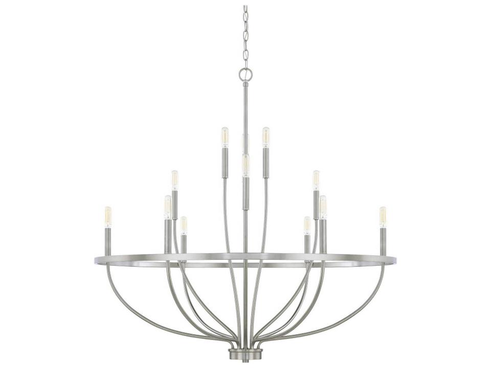 12-Light Greyson Chandelier in Brushed Nickel
