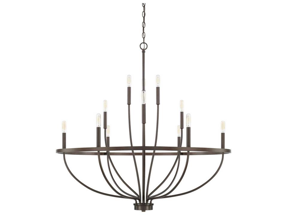 12-Light Greyson Chandelier in Bronze