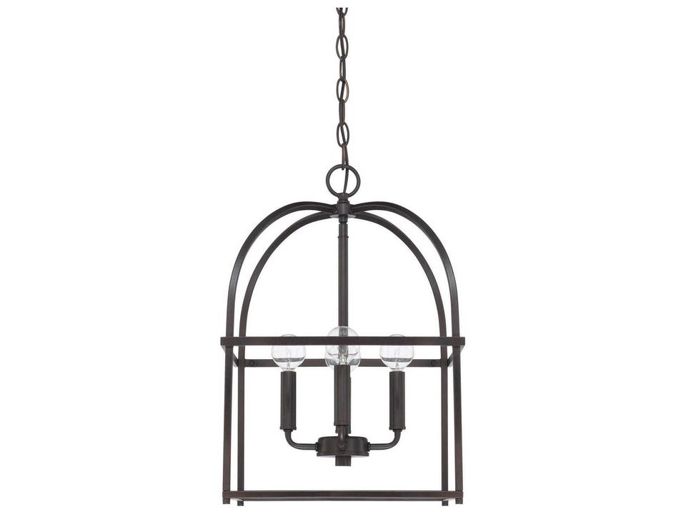 Aubrey 4-Light Foyer Pendant Light in Matte Black