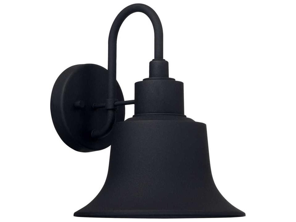 Brock 1-Light Outdoor Wall Lantern in Black