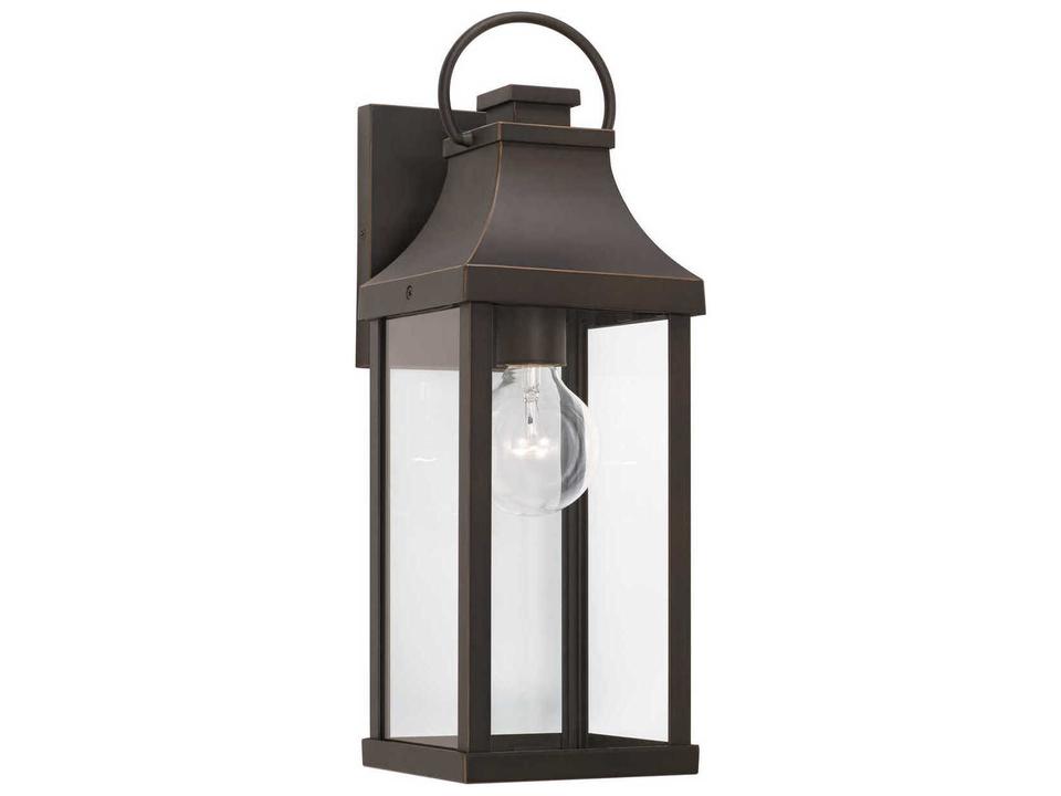 Bradford 1-Light Outdoor Wall Lantern in Oiled Bronze