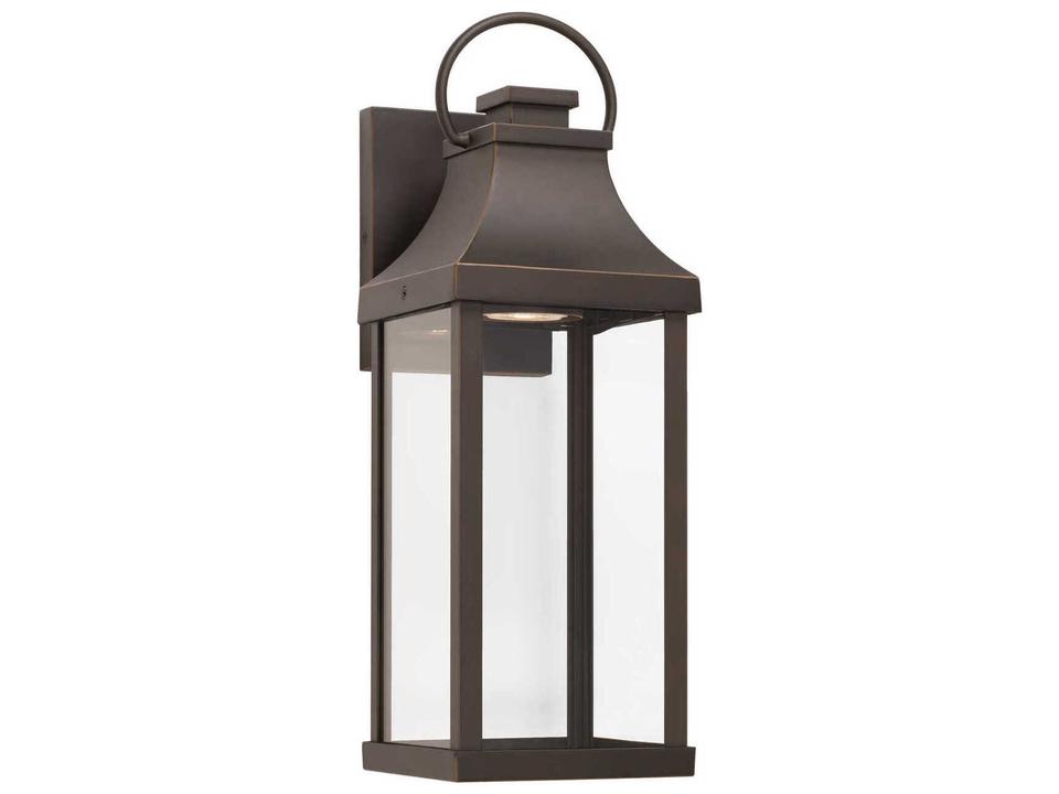 Bradford 1-Light Outdoor Wall Lantern in Oiled Bronze