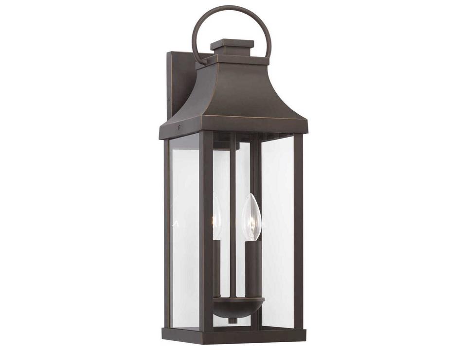 Bradford 2-Light Outdoor Wall Lantern in Oiled Bronze