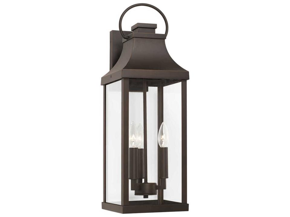 Bradford 3-Light Outdoor Wall Lantern in Oiled Bronze
