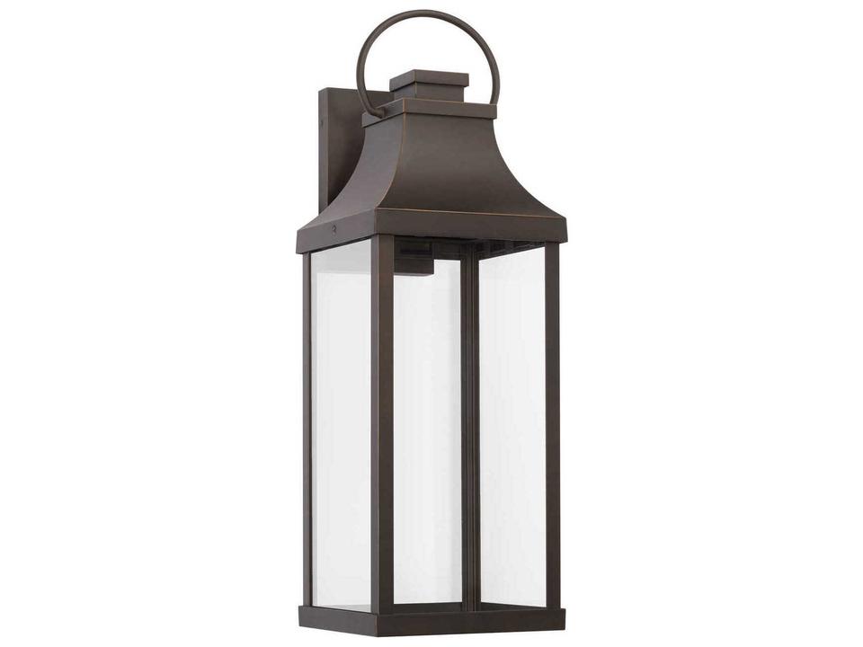 Bradford 1-Light Outdoor Wall Lantern in Oiled Bronze